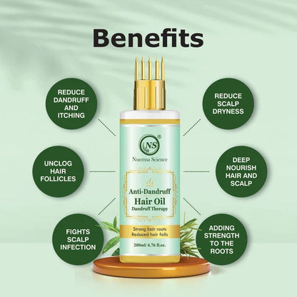 Nuerma Science Anti-Dandruff Hair Oil | Dandruff Relief & Scalp Rejuvenation - 200 ml