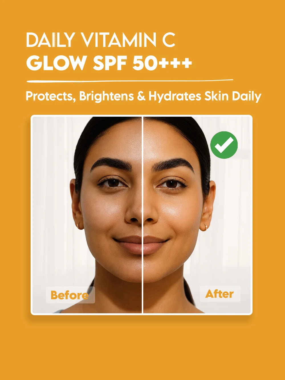 Vitamin C Daily Glow Sunscreen Gel SPF 50 PA++++ UVA/UVB With 2% Niacinamide