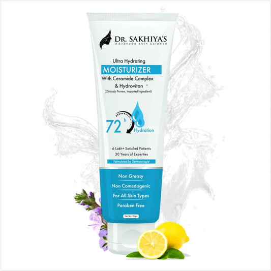 Dr.Sakhiya Ultra Hydrating Face Moisturizer Lightweight Daily Hydration for All Skin Types - 50 gm
