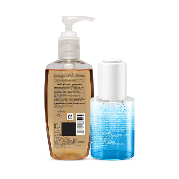 Neutrogena Deep Clean and Hyaluronic Acid Serum Combo - combo