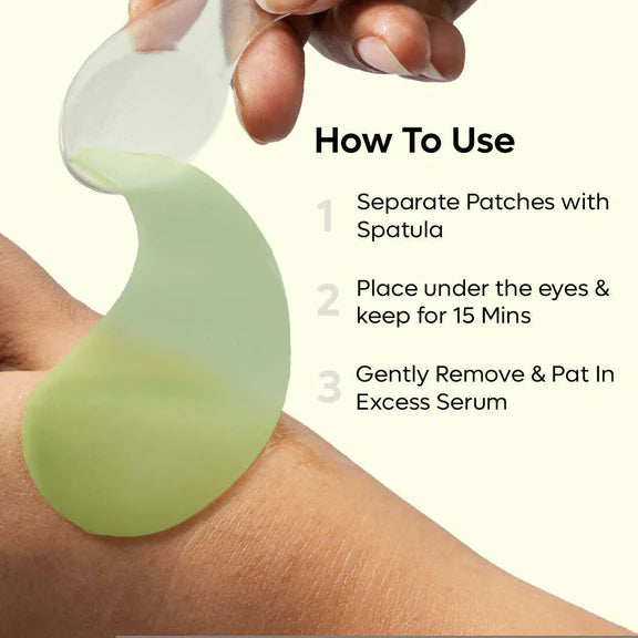 mCaffeine Green Tea Hydrogel Under Eye Patches for Fine Lines - 60 patches