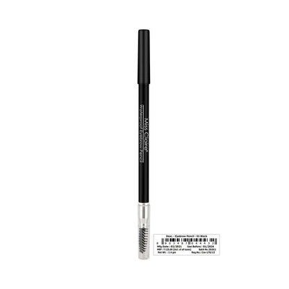 Miss Claire Waterproof Eyebrow Pencil With Mascara Brush - 01 Black - 1.4 gm