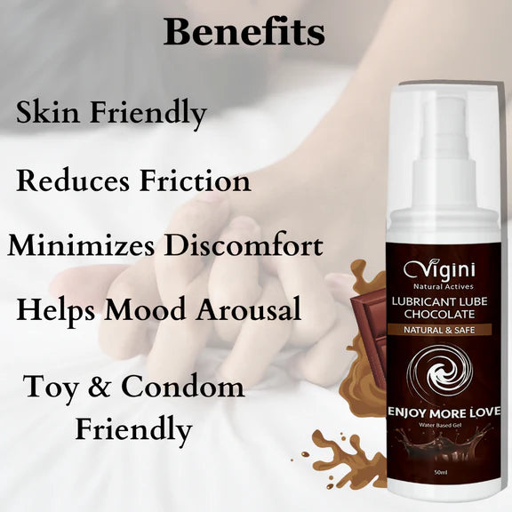 Vigini Intimate Chocolate Lubricant Personal Lube Water Based Gel - 50 ml