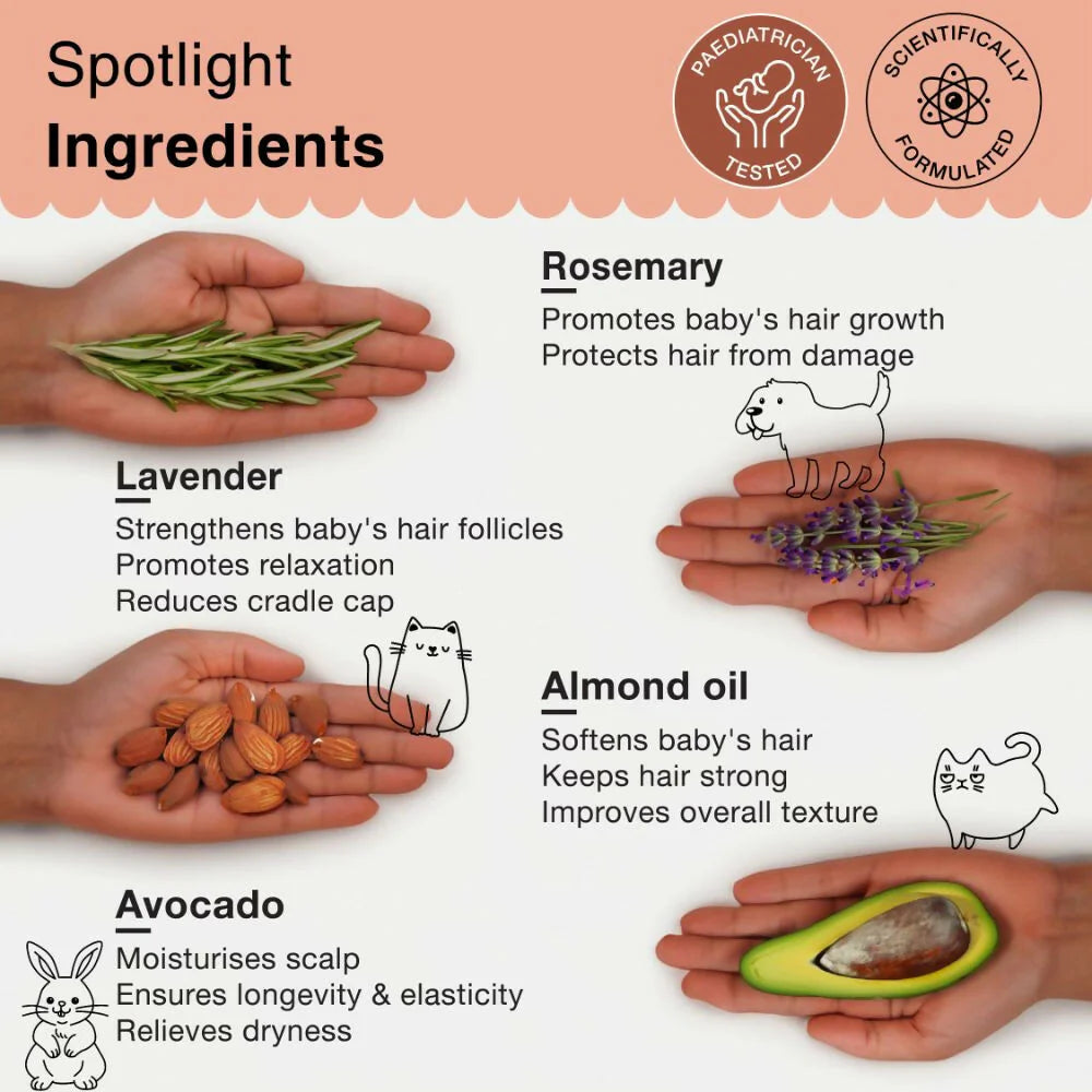 Soulflower Rosemary Lavender Baby Hair Oil