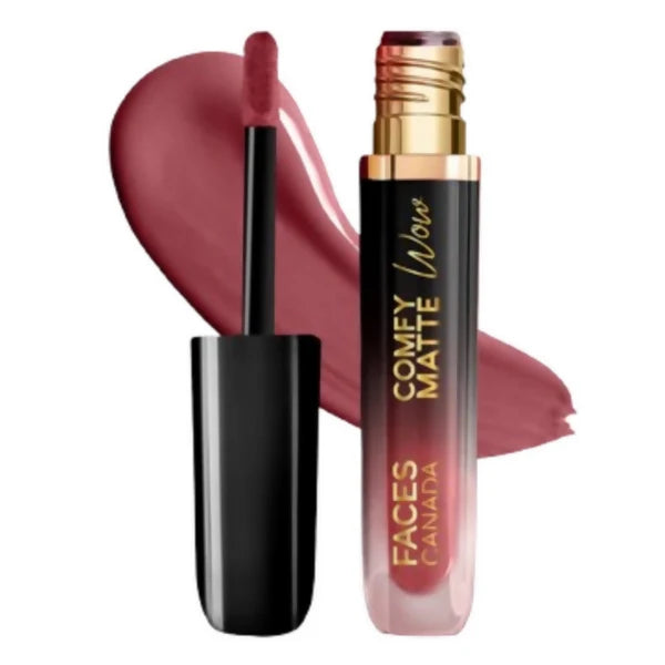 Faces Canada Comfy Matte Wow Liquid Lipstick - Mauve Majesty 02 - 3.8 ml