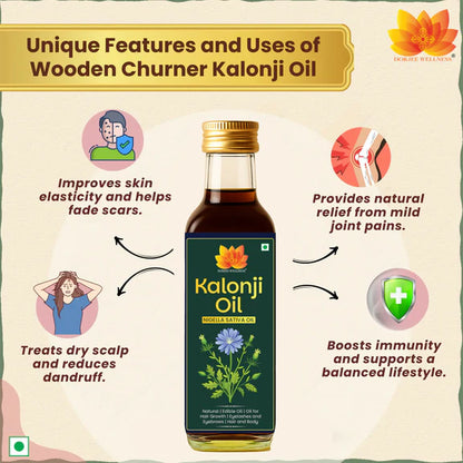 Dorjee Wellness Wood Pressed Kalonji (Black Seed) Oil - 100 ml