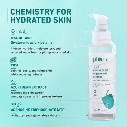 Plum Cica & Hya-Betaine Vegan Mucin Essence - 100 ml
