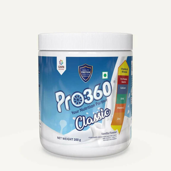 Pro360 Classic Daily Wellness Family Protein Health Drink Supplement Powder - 200 gm