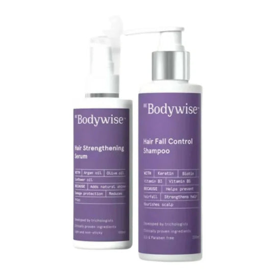 BeBodywise Hair Strengthening Serum and Hair Fall Control Shampoo - Combo