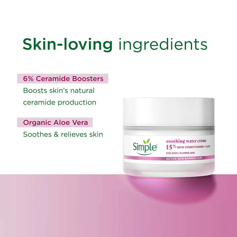Simple Active Skin Barrier Care Soothing Water Creme - 40 gm