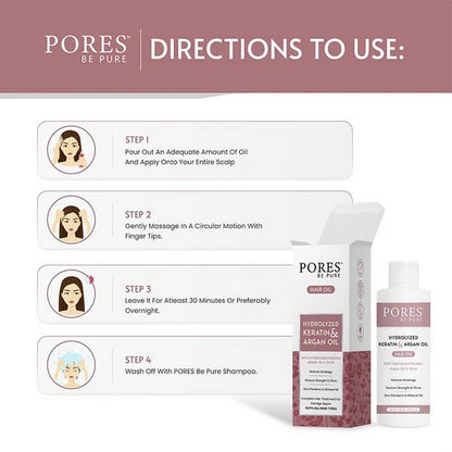 Pores Be Pure Keratin & Argan Hair Oil - 100 ml