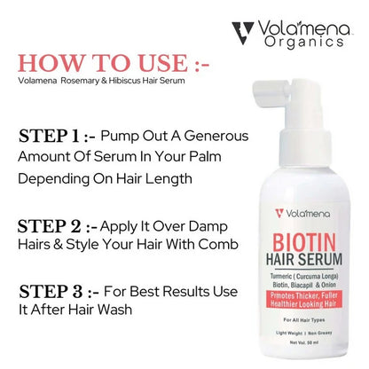 Volamena Biotin Hair Serum Promotes Thicker - 50 ml