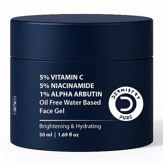 Dermistry Vitamin C Niacinamide Alpha Arbutin Oil Free Water Based Remove Tanning D Tan Detan Skin Dark Spots Removal Face Gel - 50 ml