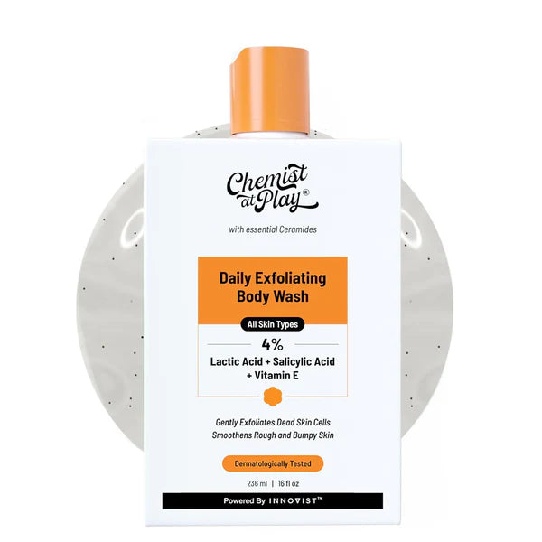 Chemist At Play Exfoliating Body Wash, 4% (Salicylic Acid, Vitamin E and Lactic Acid)