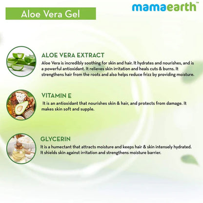 Mamaearth Aloe Vera Gel For Skin & Hair - 300 ml