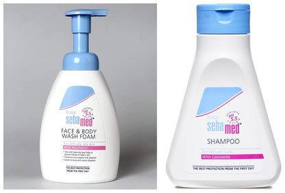 Sebamed Baby Face & Body Wash Foam|Ph 5.5|Ideal for face & body cleansing|