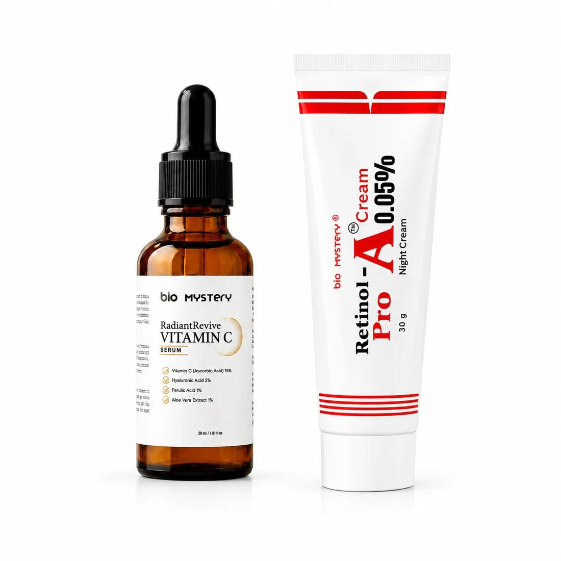 Retinol Night Cream 0.05% & Vitamin C Face Serum
