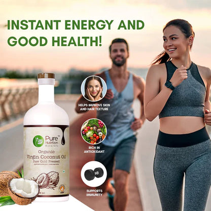 Pure Nutrition Cold Pressed Raw Virgin Coconut Oil - 750 gm