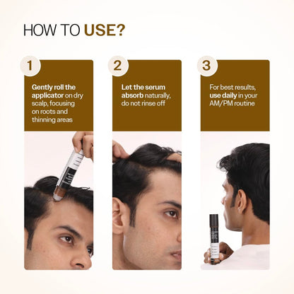 Bare Anatomy Advanced Hair Growth Serum Roll-On with Redensyl, Rosemary & Rice Water