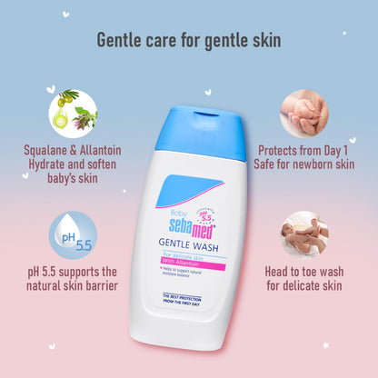 Sebamed Baby Gentle Wash|pH 5.5|Baby Body Wash|Soap Free|Tear Free