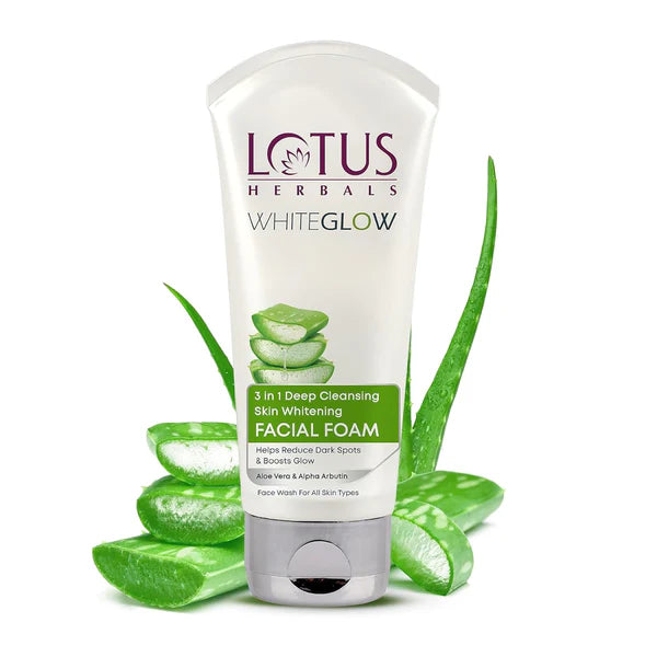 Lotus Herbals WhiteGlow 3-In-1 Deep Cleansing Skin Whitening Face Wash - 100 gm