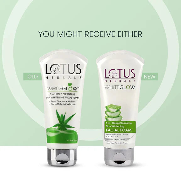 Lotus Herbals WhiteGlow 3-In-1 Deep Cleansing Skin Whitening Face Wash - 100 gm