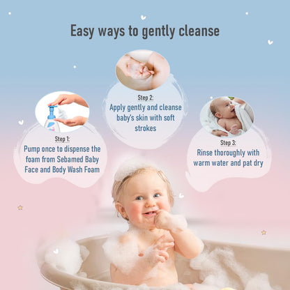 Sebamed Baby Face & Body Wash Foam|Ph 5.5|Ideal for face & body cleansing|