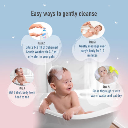 Sebamed Baby Gentle Wash|pH 5.5|Baby Body Wash|Soap Free|Tear Free