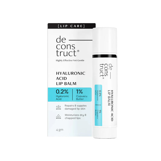 Deconstruct Hyaluronic Acid Lip Balm With 1% Cupuacu Butter - For Fuller lips, Dry Lips, Reduces Flakiness