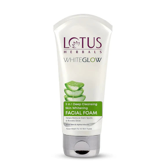 Lotus Herbals WhiteGlow 3-In-1 Deep Cleansing Skin Whitening Face Wash - 100 gm