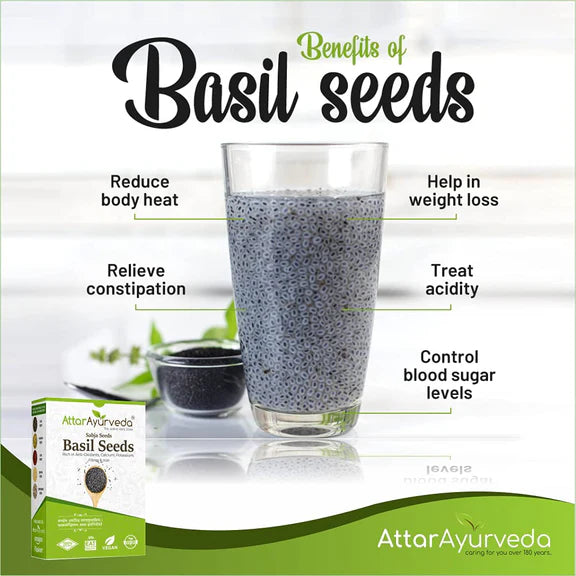 Attar Ayurveda Sabja Basil Seeds - 500 gm