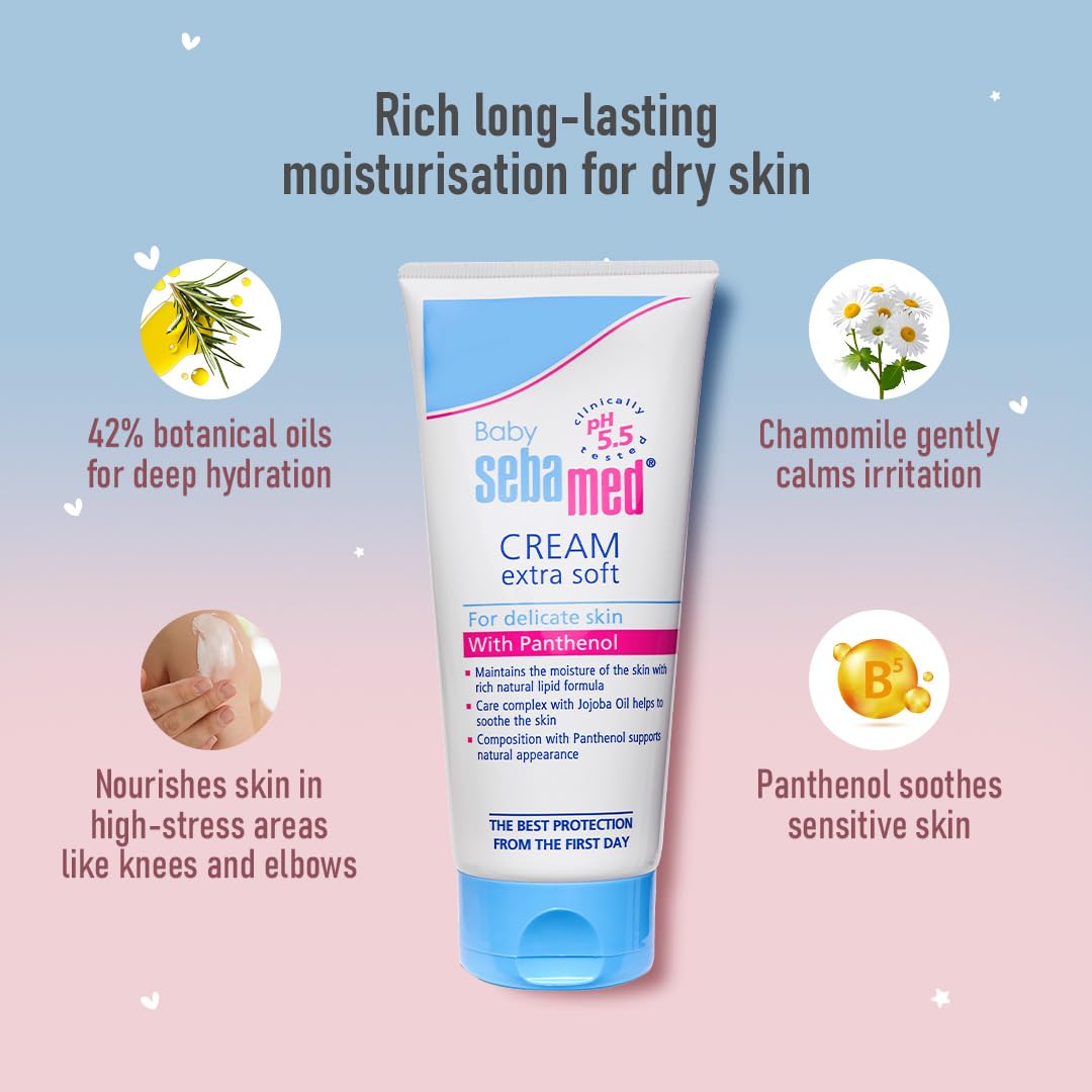 Sebamed Baby Cream Extra Soft|pH 5.5|Ideal for Dry Skin