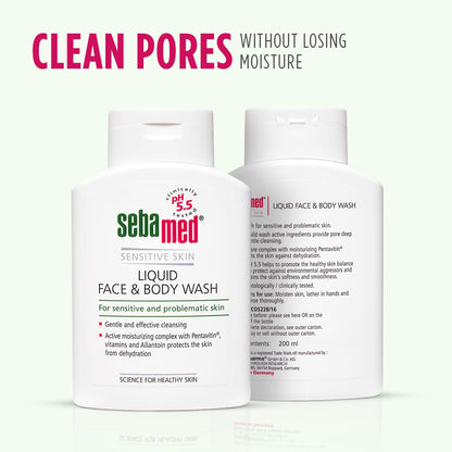 Sebamed Liquid Face and Body Wash 200ml | for All Skin Types