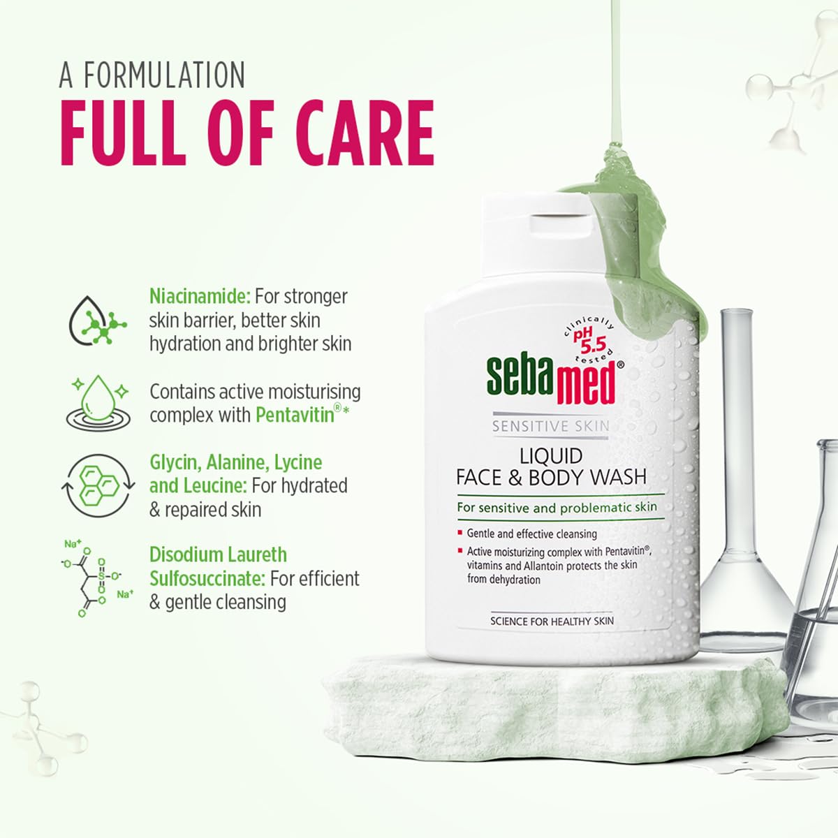 Sebamed Liquid Face and Body Wash 200ml | for All Skin Types