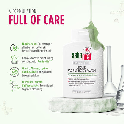 Sebamed Liquid Face and Body Wash 200ml | for All Skin Types
