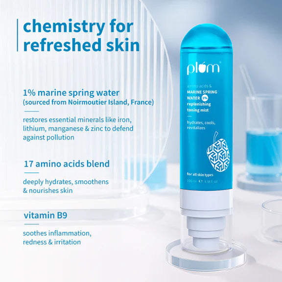 Plum 1% Marine Spring Water Replenishing Toning Mist - 100 ml