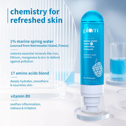 Plum 1% Marine Spring Water Replenishing Toning Mist - 100 ml