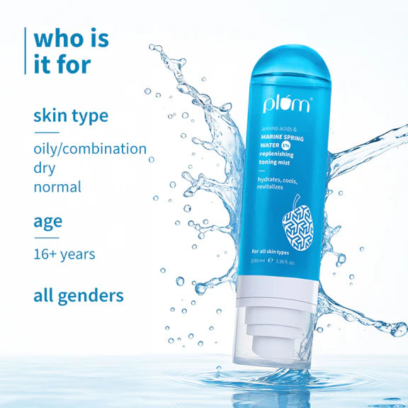 Plum 1% Marine Spring Water Replenishing Toning Mist - 100 ml