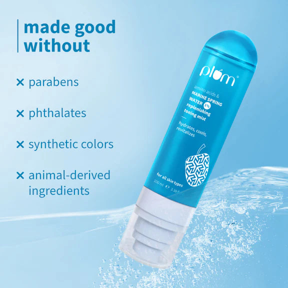 Plum 1% Marine Spring Water Replenishing Toning Mist - 100 ml