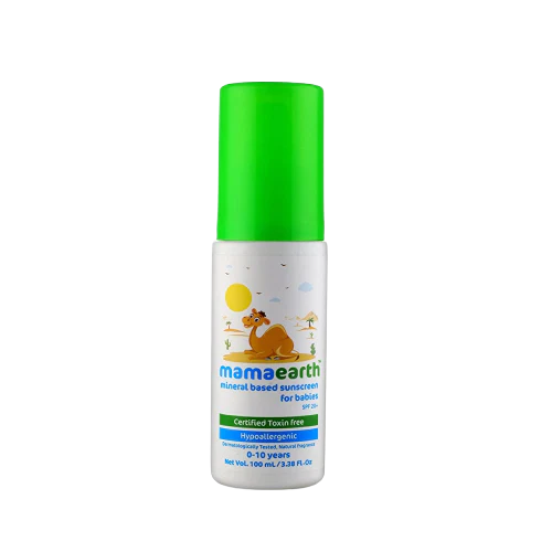 Mamaearth Mineral Based Baby Sunscreen For Protects from UV Rays & Deeply Nourishing & Soothing