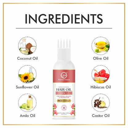 Nuerma Science Hibiscus Hair Oil for Stronger Hair - 100 ml