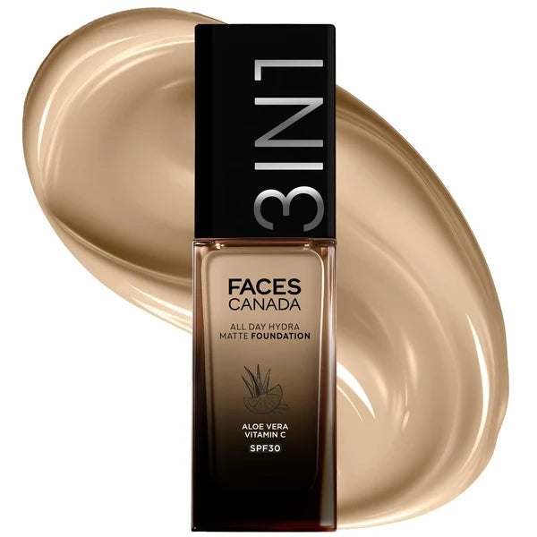 Faces Canada All Day Hydra Matte Foundation-Absolute Ivory 012 - 30 ml