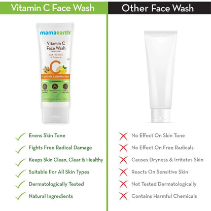 Mamaearth Vitamin C Face Wash For Skin Illumination -50 ml