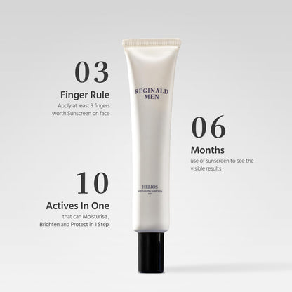 Reginald Men Sunscreen SPF 50 PA++++ | Brightening & Moisturizing Sun Protection