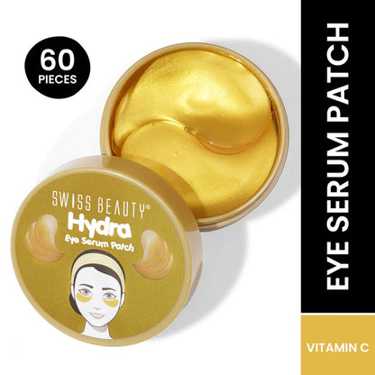 Swiss Beauty Hydra Eye Serum Patches For Dark Circles And Puffiness , Hydrate Skin - Vitamin-C - 60 Patches