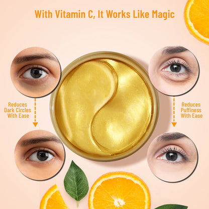 Swiss Beauty Hydra Eye Serum Patches For Dark Circles And Puffiness , Hydrate Skin - Vitamin-C - 60 Patches