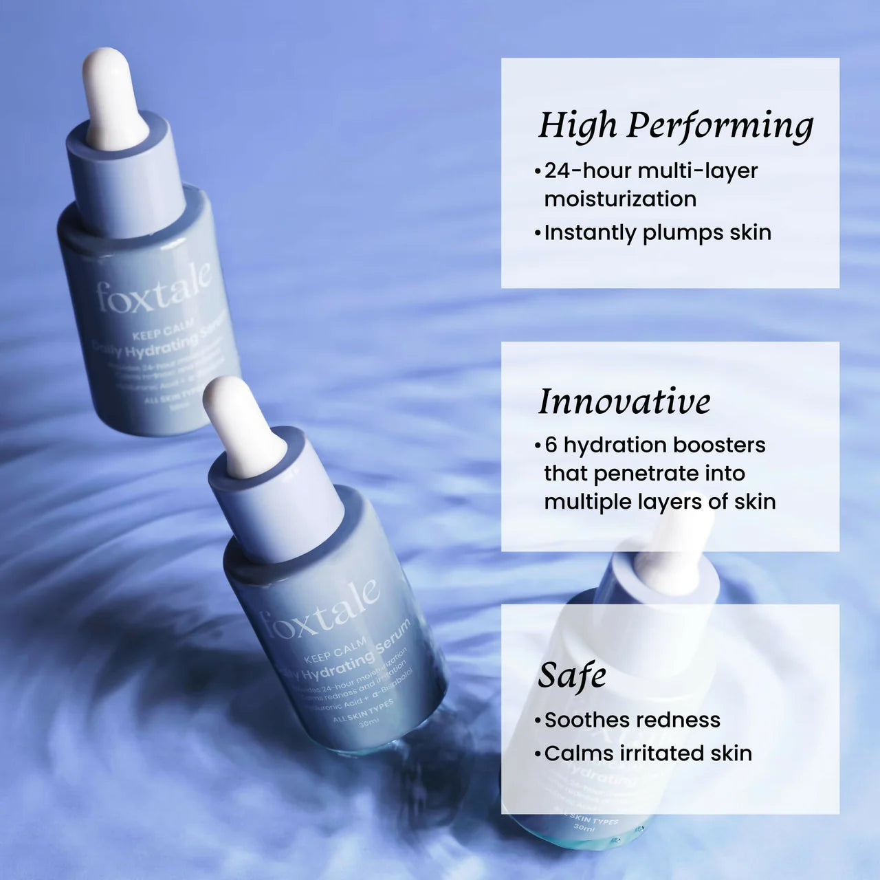 Foxtale Daily Hydrating Serum With Hyaluronic Acid - For Plump & Glowing Skin