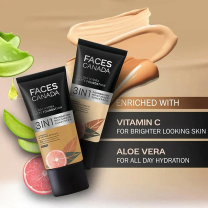 Faces Canada All Day Hydra Matte Foundation-Rich Ivory 013 - 25 ml