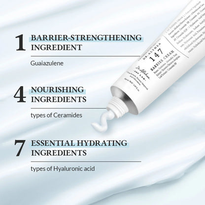 Dr.Althea 147 Barrier Cream: Rich Ceramide & hyaluronic acid infused cream for Damaged Skin Barrier - 50 ml