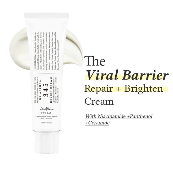 Dr.Althea 345 Relief Cream: Soothing & Barrier Repair Cream with power of Niacinamide & Panthenol - 50 ml